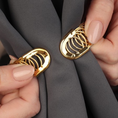 Picking for curtains "Ring", 2 × 23 cm, gold color-2