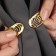 Picking for curtains "Ring", 2 × 23 cm, gold color