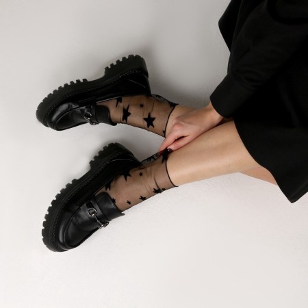 Carnival accessory, socks, black, stars-3