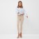 Women's pants Minaku: Casual Collection Ecrew color, size 44