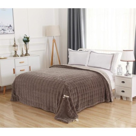 Madeline bedspread, size 220x240 cm, coffee color
