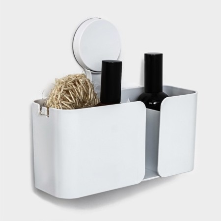 Holder for bathrooms on Velcro of Dolyan, 21 × 19 × 9 cm, white color-2