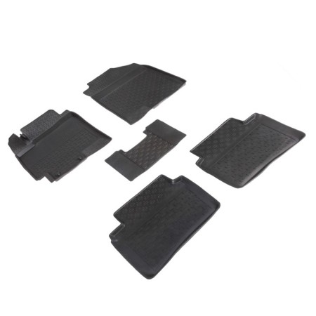 Rubber rugs with a high side for Kia Rio IV, 2017-