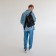 Male City Backpack, Textura, Textile, Black Color