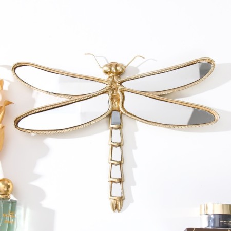Panel wall mirror "Dragonfly" gold 28x4x23 cm