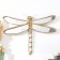 Panel wall mirror "Dragonfly" gold 28x4x23 cm