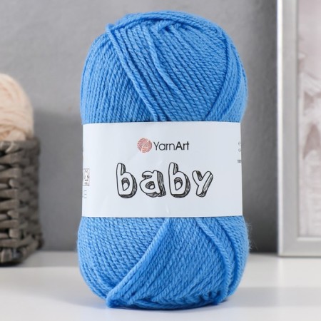 Baby yarn 100% acrylic 150m/50g (600 bright blue)-5