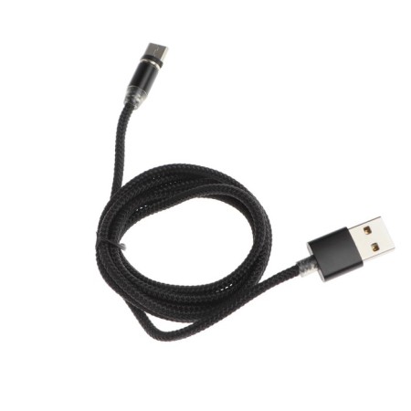 Eltronic AF-310, Type-C-USB, magnetic, 1 m, textile braid, black-2
