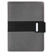 Organizer on the rings A5, 80 sheets, leatherette, line, with a knife, gray