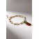 Bracelet "Arbuzik" pearls, colored in gold, l = 16 cm