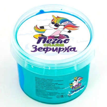 Slime "Zepfirka", the color is blue, green, 100 g-1