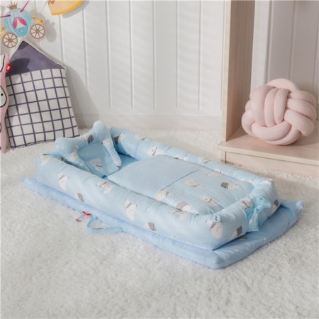 Sleeping Nest "Bears", blue color-4