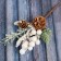 Decor "Winter Charm" white berries cones, 24 cm