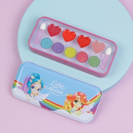 Gift set of children's shadows and lip glosses "Follow the dream"-3