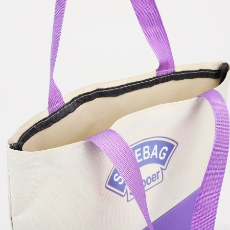 A backpack with a zipper, an outer pocket, a set of a chover, bag, color lilac-9