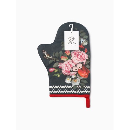 Flowers mittens-output 20x28cm, sarzha, 100% cotton, Vatin 250g/m2-4