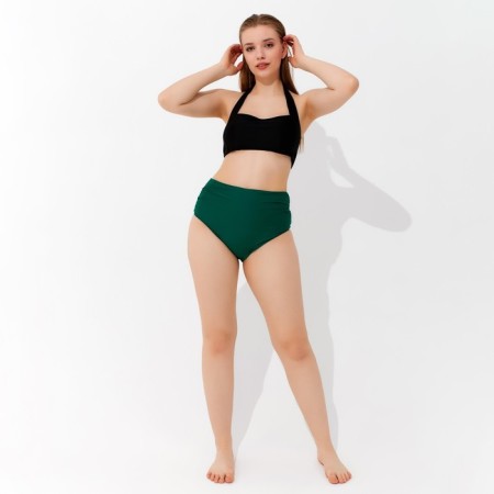 Female women's swimming trunks are high, green color, size 48-6