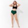 Female women's swimming trunks are high, green color, size 48