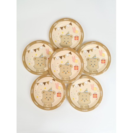 A set of paper dishes "Happy Bear", a set of 12 pcs.-3