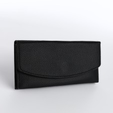 Women's wallet on a magnet, black color