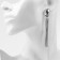 Hanging earrings "Waterfall" 4 threads, silver color