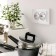 Frame for a double outlet WL01-FRAME-01-DBL, white color, glass glass