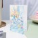 Postcard "Happy anniversary! 55" Congrev, embossing, blue background, 12.5 x 19.5 cm