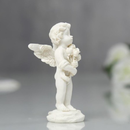 Polystone souvenir "Angel with a bouquet of roses" mix 7.2x4.5x2.8 cm-3