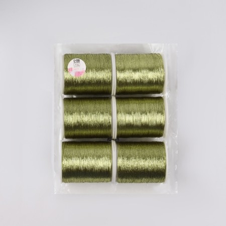 Metallized thread, 91 ± 1 m, 6 pcs, color with light gold-2