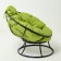 Armchair "Papasan" mini, with a green pillow, 81x68x77cm, mix
