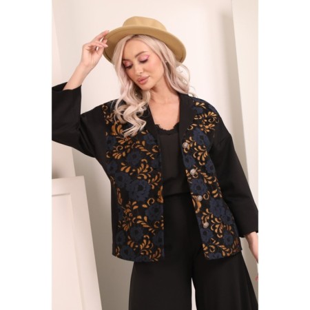 Female jacket, size 46, black color-2