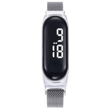 Men's washing watches, magnetic bracelet, silver