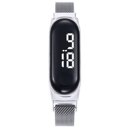 Men's washing watches, magnetic bracelet, silver