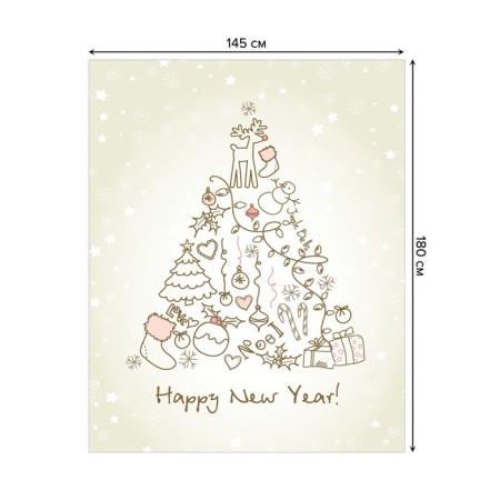 Tables on the table "Gifts for the holiday", rectangular, Saten, size 145x180 cm-1