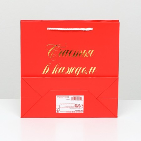 Package gift craft "Happiness", foil, 22.5 x 23 x 10 cm-1