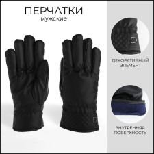Gloves male, dimensionless, with insulation, black color