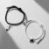 Bracelets "Demetrons" on the magnet, rocket and flying saucer, black and white color, 8 cm
