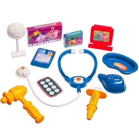 Dr.'s set, Smeshariki, in the suitcase, 10 objects mix-2