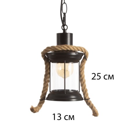Lamp "Lantern" E27 40W black 8x8x15-115cm-5