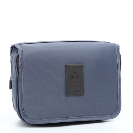 Cosmetic bag on Velcro, with hook, color gray color