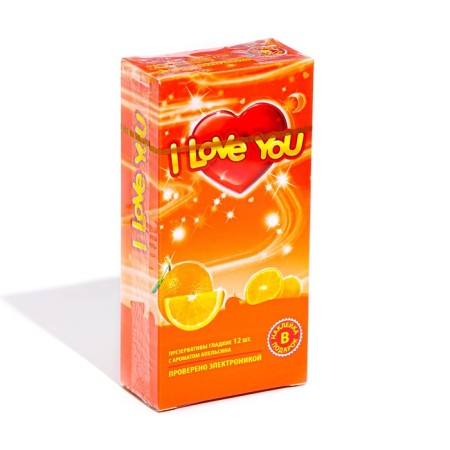 Condoms I Love You with the aroma of fruit mix, 12 pcs.-6