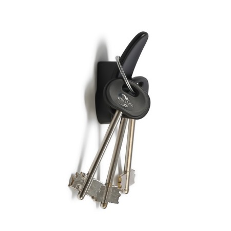 Furniture hook Cappio Plate, one -rod, black color-1