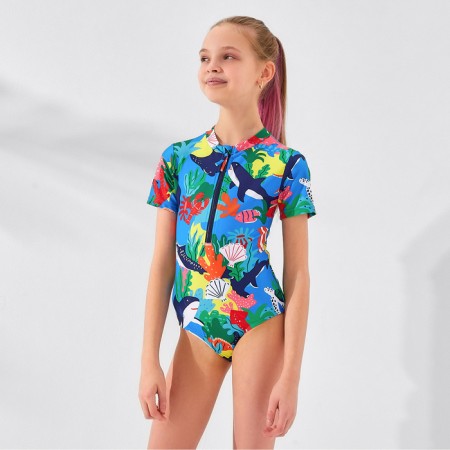 Swimsuit Asseting Children's Minaku with a zipper, height 116-122
