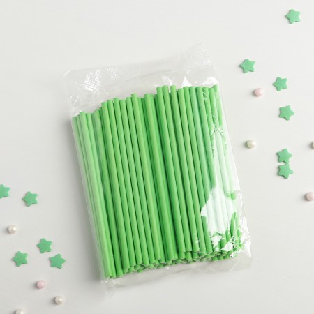 Sticks for cakes, 10 × 0.3 cm, 100 pcs, green color-1