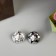 Buttons plastic for creativity on the midnight "Silver Flower" set of 20 pcs mix 1.2x1.2cm