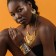 Bracelet Metal "Cuff" with recesses, color gold