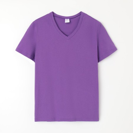 Women's T-shirt V-shaped t-shirt, purple color, size 50