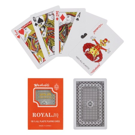 Plastic playing cards 54 pcs, 28 μm, map 6.5 x 9 cm, black-1