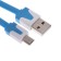 Oxion DCC328, MicroUSB cable, charging + data transfer, 1 m, flat, blue