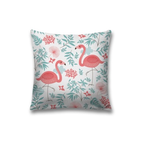 Decorative pillowcase "Caution Flamingo", on a zipper, size 45x45 cm